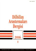 Dilbilim Araştırmaları Dergisi 2016/I