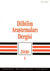Dilbilim Araştırmaları Dergisi 2016/I