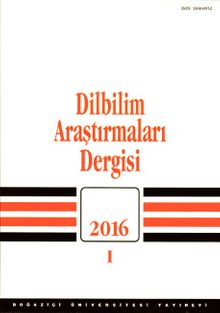 Dilbilim Araştırmaları Dergisi 2016/I
