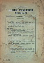 Hukuk Fakültesi Mecmuası (Kod:1-A-27)