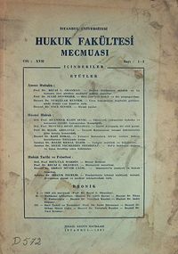 Hukuk Fakültesi Mecmuası (Kod:1-A-27)