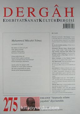 Dergah Edebiyat Sanat Kültür Dergisi Sayı:275 Ocak 2013