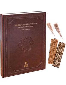 Kitabü’l-Haşaiş fi't-Tıb + Ahşap Ayraç - Osmanlı Desen + Ahşap Ayraç - Lale - Rölyef Cevizli