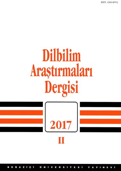 Dilbilim Araştırmaları Dergisi 2017 / 2