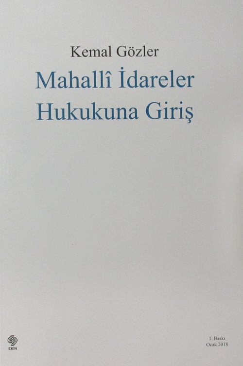 Mahalli İdareler Hukukuna Giriş