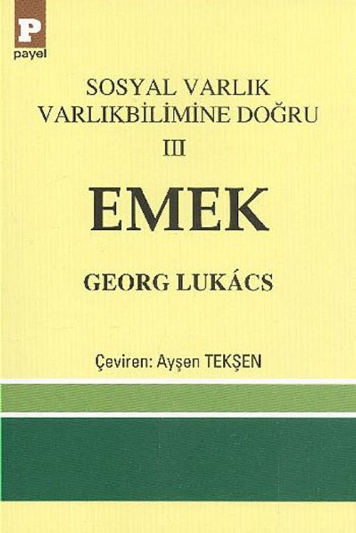 Emek / Sosyal Varlık Varlıkbilimine Doğru 3