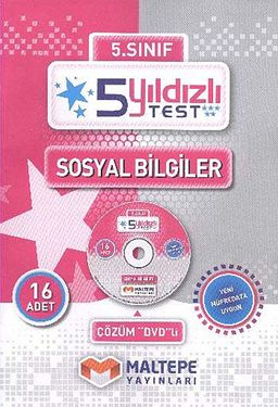 5. Sınıf Sosyal Bilgiler 5 Yıldızlı Test  (Çözüm Dvd'li) (16 Test)