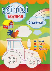 Eğitici Boyama Çıkartmalı (Yeşil)