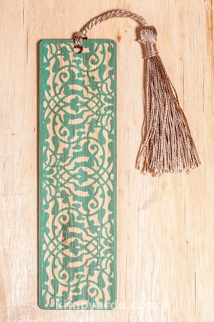 Bambu Ayraç Motifli Baskı - Turkuaz Lale
