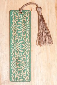 Bambu Ayraç Motifli Baskı - Turkuaz Lale