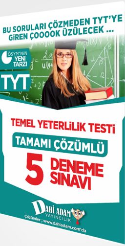 TYT Tamamı Çözümlü 5 Deneme Sınavı