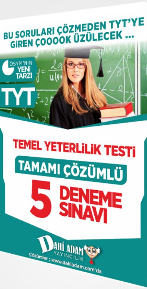 TYT Tamamı Çözümlü 5 Deneme Sınavı