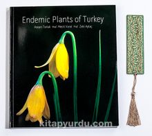 Türkiye'nin Endemik Bitkileri (İngilizce) + Bambu Ayraç Motifli Baskı - Turkuaz Lale