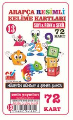 Arapça Resimli Kelime Kartları 13 / Sayı - Renk - Şekil