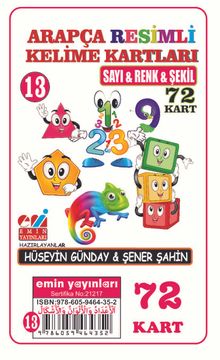 Arapça Resimli Kelime Kartları 13 / Sayı - Renk - Şekil