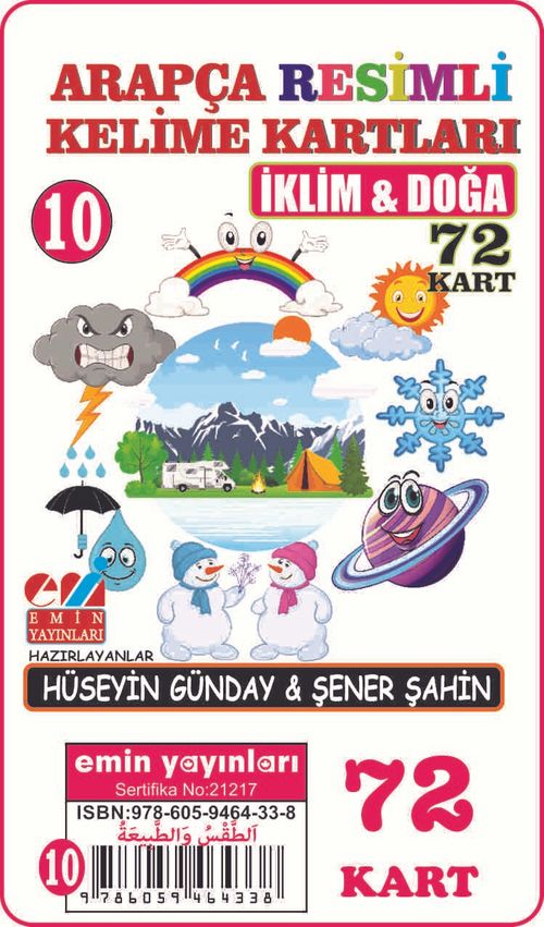 Arapça Resimli Kelime Kartları 10 / İklim - Doğa