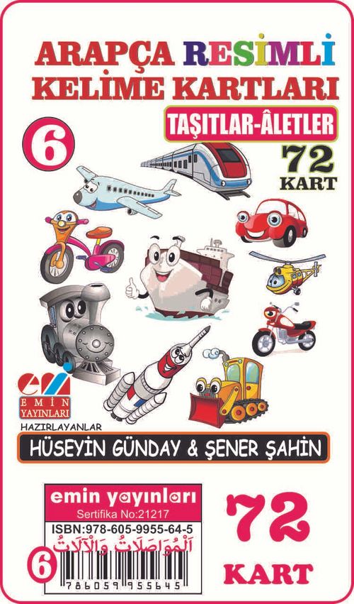 Arapça Resimli Kelime Kartları 6 / Taşıtlar - Aletler