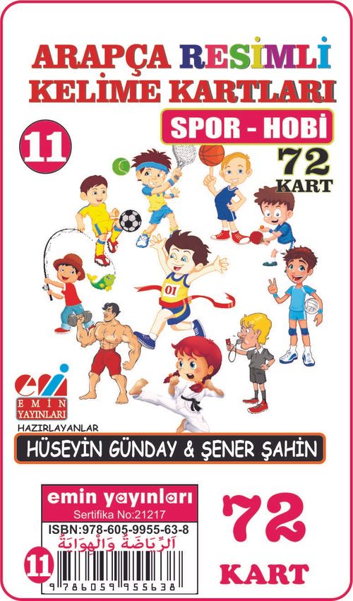 Arapça Resimli Kelime Kartları 11 / Spor - Hobi 