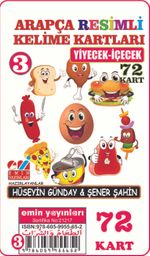 Arapça Resimli Kelime Kartları 3 / Yiyeyek - İçecekler