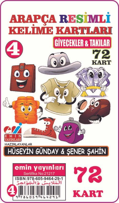 Arapça Resimli Kelime Kartları 4 / Giyecekler - Takılar