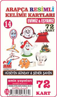 Arapça Resimli Kelime Kartları 14 / Evimiz & Eşyamız