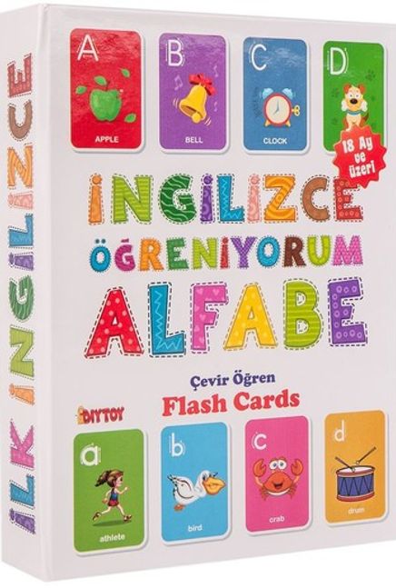 İngilizce Öğreniyorum Alfabe (Eğitici Flash Card)