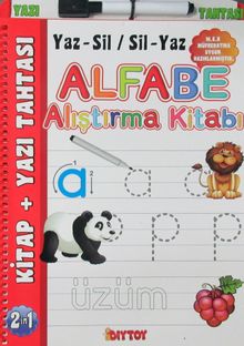 Alfabe Alıştırma Kitabı (Yaz – Sil / Sil – Yaz)