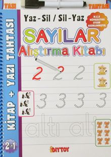Sayılar Alıştırma Kitabı  (Yaz – Sil / Sil – Yaz)