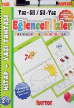 Eğlenceli İzler Yazmaya Hazırlık Kitabı (Yaz – Sil / Sil – Yaz)