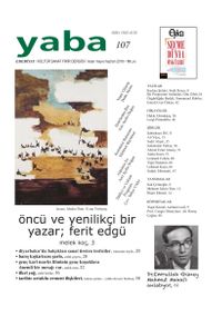 Yaba Edebiyat Sayı:107 Nisan Mayıs Haziran 2018