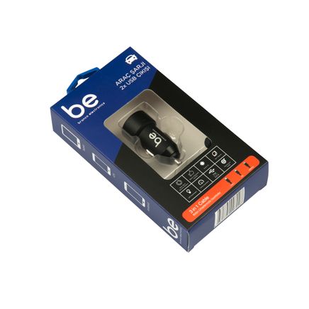 Branco SN-309 Araç Şarjı ve 3 in 1 Şarj Kablosu ( SİYAH) (Lightning, Micro USB, Type-C) (SN-319)