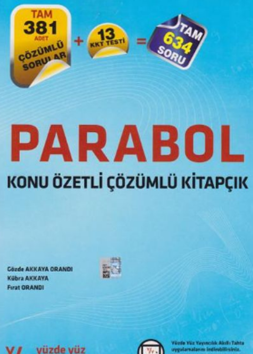 Parabol Konu Özetli Çözümlü Kitapçık