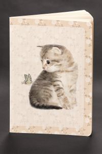 Akıl Defteri - Dokun ve Hisset Serisi Kedi, Kelebek (Cep Boy)