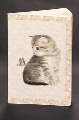 Akıl Defteri - Dokun ve Hisset Serisi Kedi, Kelebek (Cep Boy)