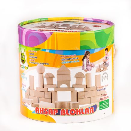 Woodoy 60 Parça Naturel Büyük Kova (025KR)