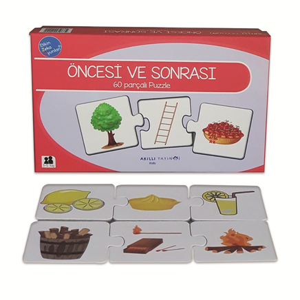 Öncesi ve Sonrası 3-5 Yaş Öğretici Puzzle
