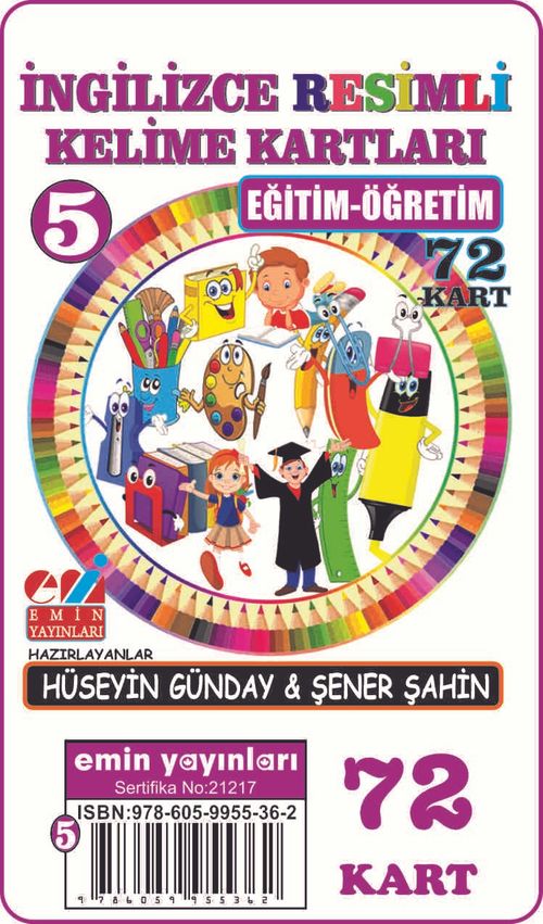 İngilizce Resimli Kelime Kartları 5 / Eğitim-Öğretim