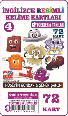 İngilizce Resimli Kelime Kartları 4 / Giyecek ve Takılar