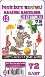 İngilizce Resimli Kelime Kartları 12 / Zıt Kavramlar