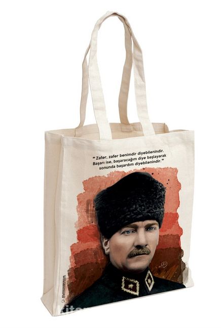 Atatürk Kalpaklı - Aforizma Bez Çanta