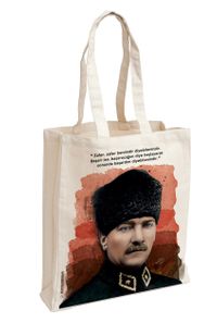 Atatürk Kalpaklı - Aforizma Bez Çanta