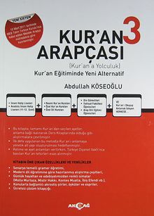 Kur'an Arapçası 3 + Kur'an Arapçası Çözüm Kitabı & Kur'an Eğitiminde Yeni Alternatif