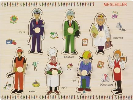 Ahşap Puzzle - Meslekler (007508)