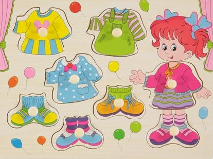 Ahşap Puzzle Giysiler - Kız (007508)