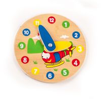 Ahşap Helikopter Saat (180646)