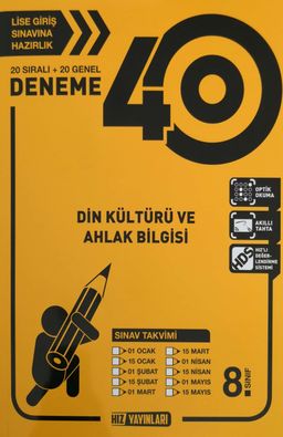 8. Sınıf Din Kültürü ve Ahlak Bilgisi 40 Deneme 