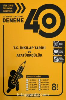 8. Sınıf T.C. İnkılap Tarihi ve Atatürkçülük 40 Deneme