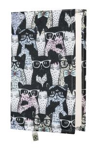 Kitap Kılıfı - Gözlüklü Kedi (M - 31x21cm)