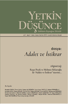 Yetkin Düşünce Nisan-Mayıs-Haziran Sayı:2 2018