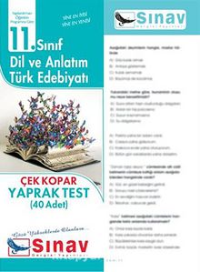11. Sınıf Dil ve Anlatım Türk Edebiyatı Çek Kopar Yaprak Test (40 Adet)